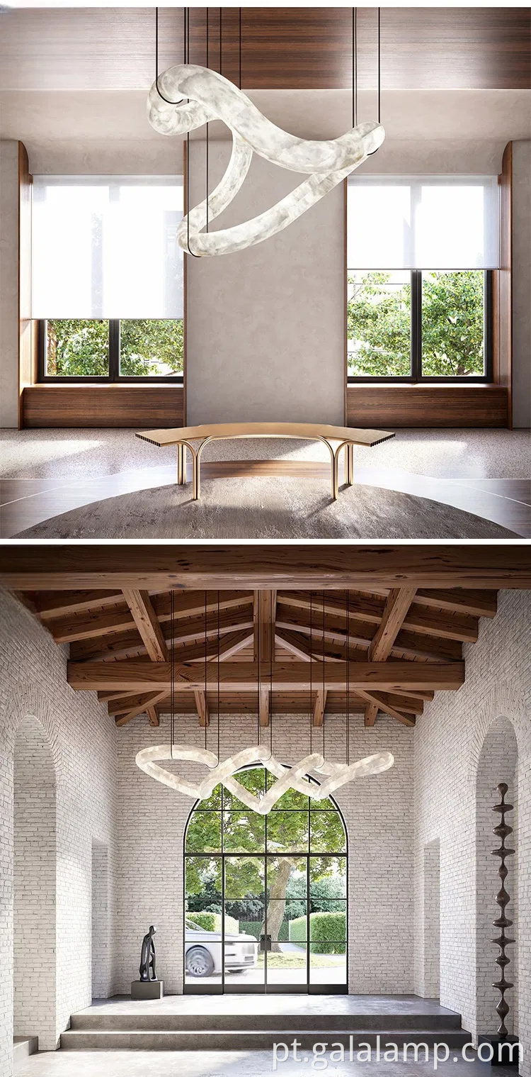 Design de luz pendente de mármore espanhol único e moderno